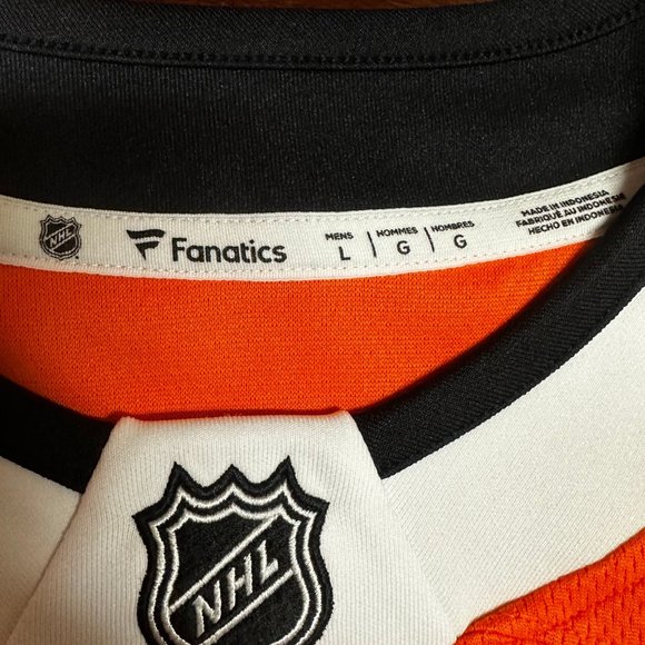 Fanatics Mens White Orange Philadelphia Flyers #9 Carter Hart NHL-Hockey Jersey - Picture 7 of 8